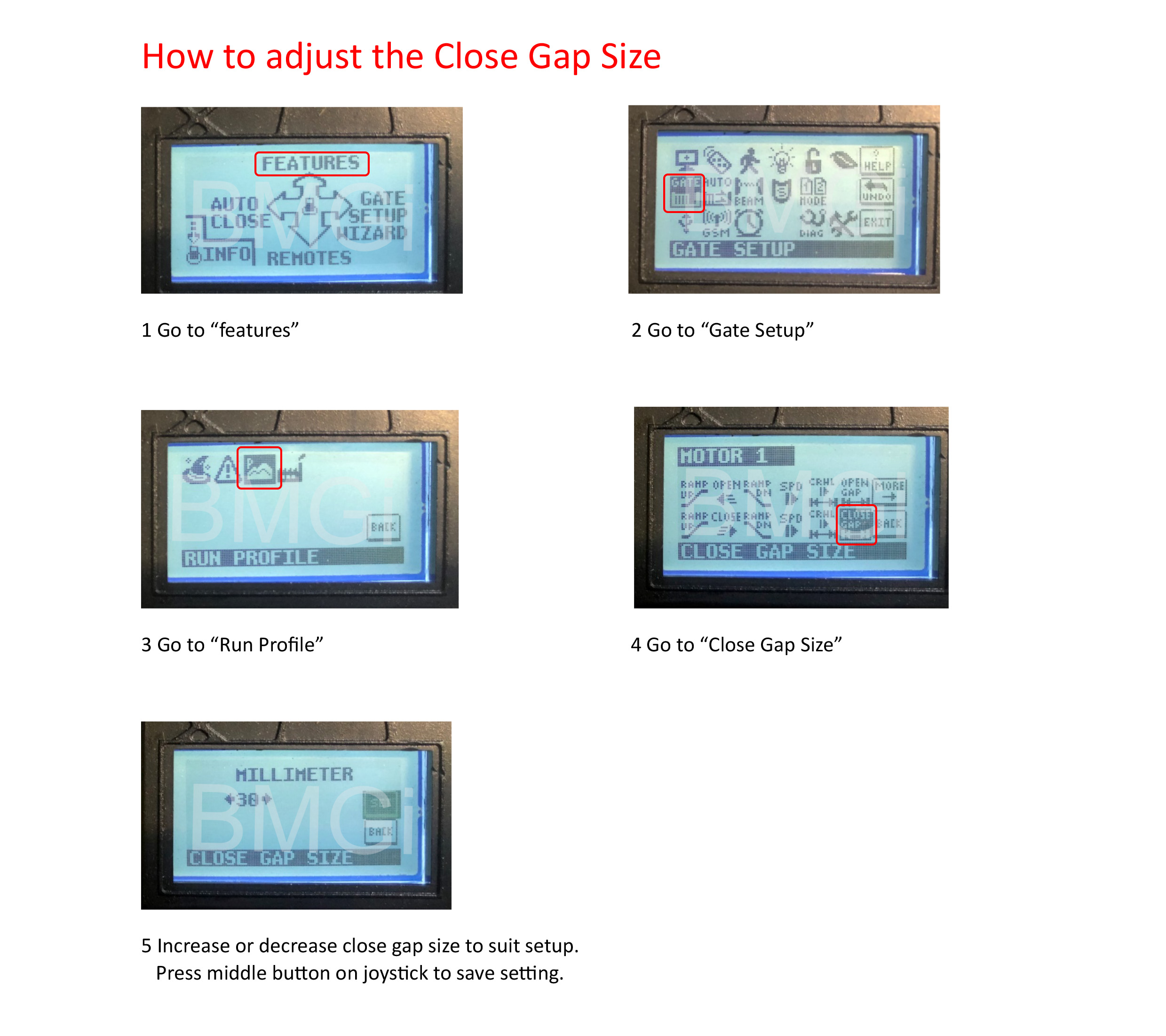 DACE ultima adjust gate size