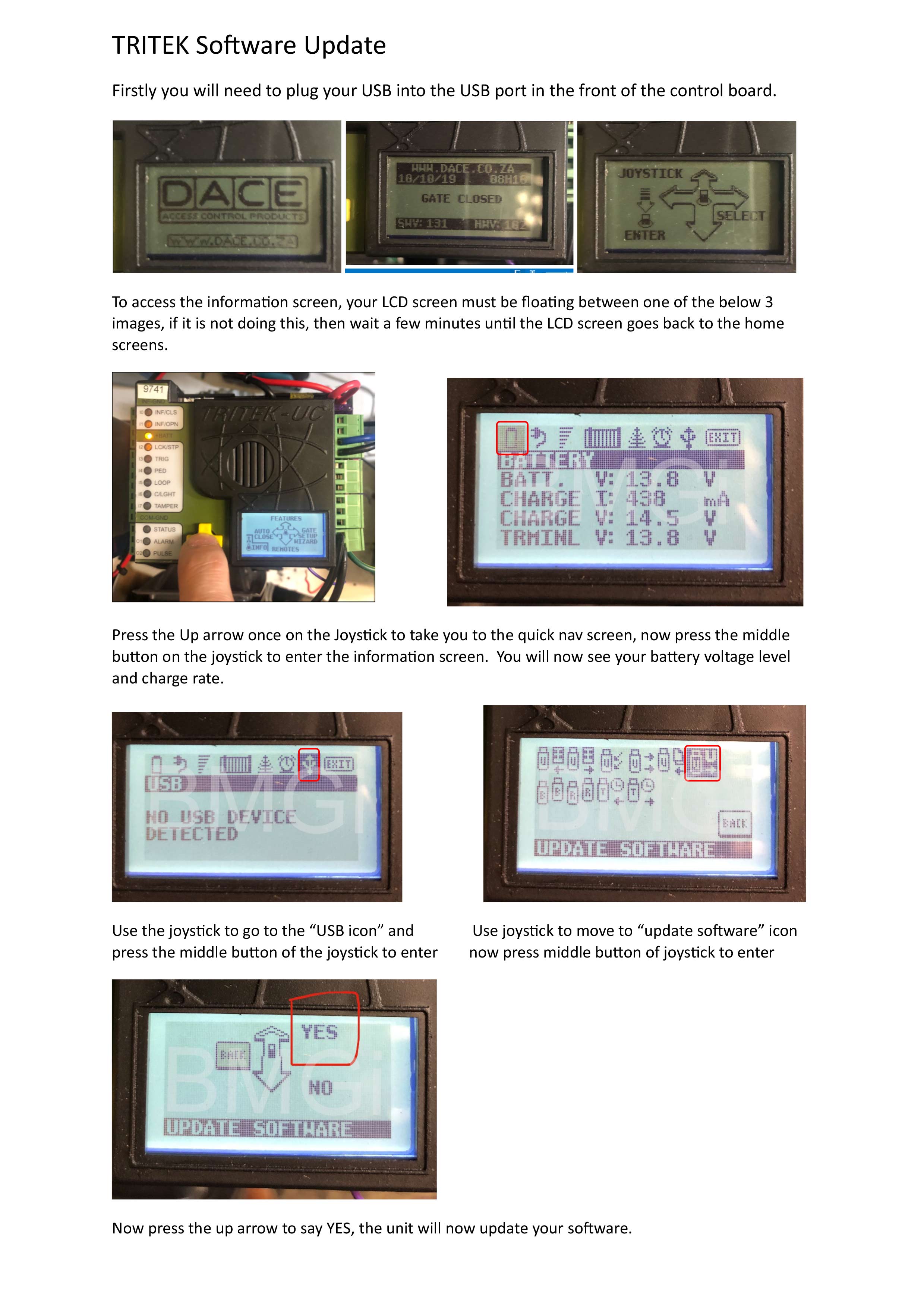 DACE ultima software update