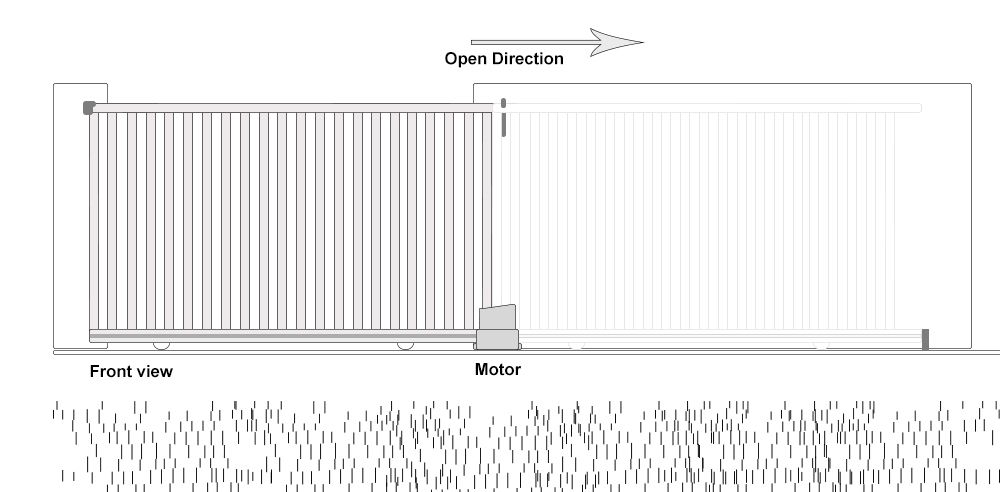 sliding gate setup